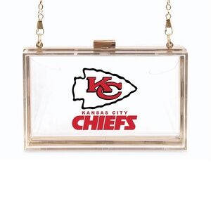 Kansas City Chiefs clear acrylic clutch